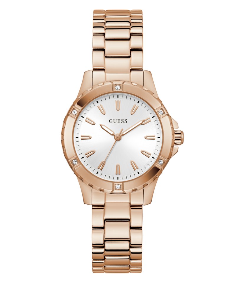 Guess Quarzuhr MIST GW0948L5, Armbanduhr, Damenuhr, Edelstahlarmband, Kristallsteine von Guess