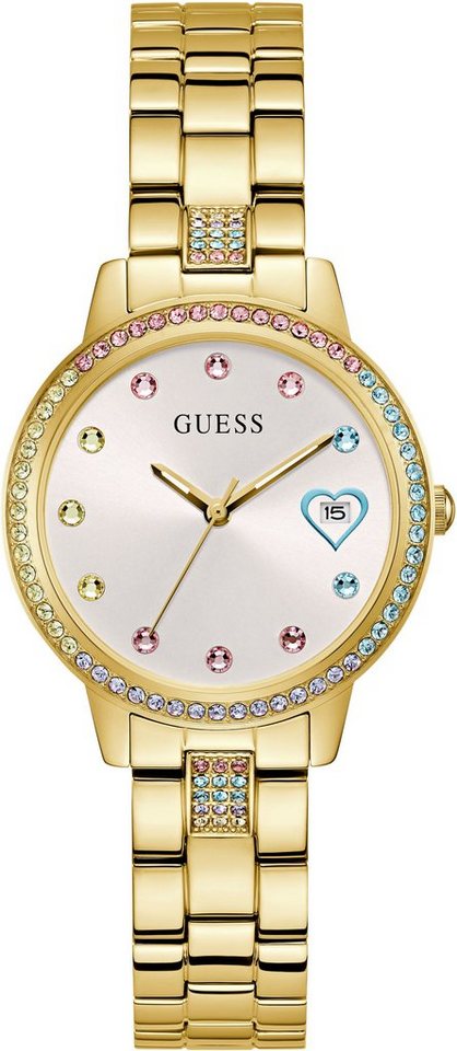 Guess Quarzuhr THREE OF HEARTS GW0657L2, Armbanduhr, Damenuhr Guess Quarzuhr THREE OF HEARTS GW0657L2, Armbanduhr, Damenuhr von Guess