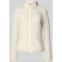 Guess Regular Fit Bluse im 2-in-1-Look in Weiss, Größe L Guess Regular Fit Bluse im 2-in-1-Look in Weiss, Größe L von Guess