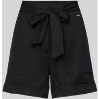 Guess Regular Fit Shorts mit Bindegürtel Modell 'NEW NINA' in BLACK, Größe S von Guess