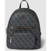 Guess Rucksack mit Allover-Logo-Msuter Modell 'ELEMENTS' in Anthrazit, Größe One Size von Guess