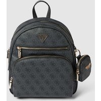 Guess Rucksack mit Allover-Logo-Print in Anthrazit, Größe One Size von Guess