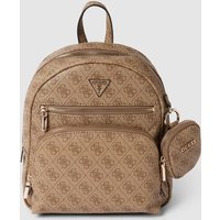 Guess Rucksack mit Allover-Logo-Print in Hellbraun, Größe One Size von Guess