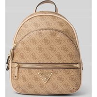 Guess Rucksack mit Label-Applikation Modell 'MANHATTAN' in Taupe, Größe 1 von Guess