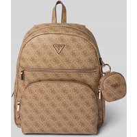 Guess Rucksack mit Label-Applikation Modell 'POWER PLAY' in Taupe, Größe 1 von Guess