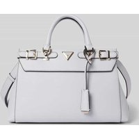Guess Satchel mit Label-Applikation Modell 'ALI' in Flieder, Größe 1 von Guess