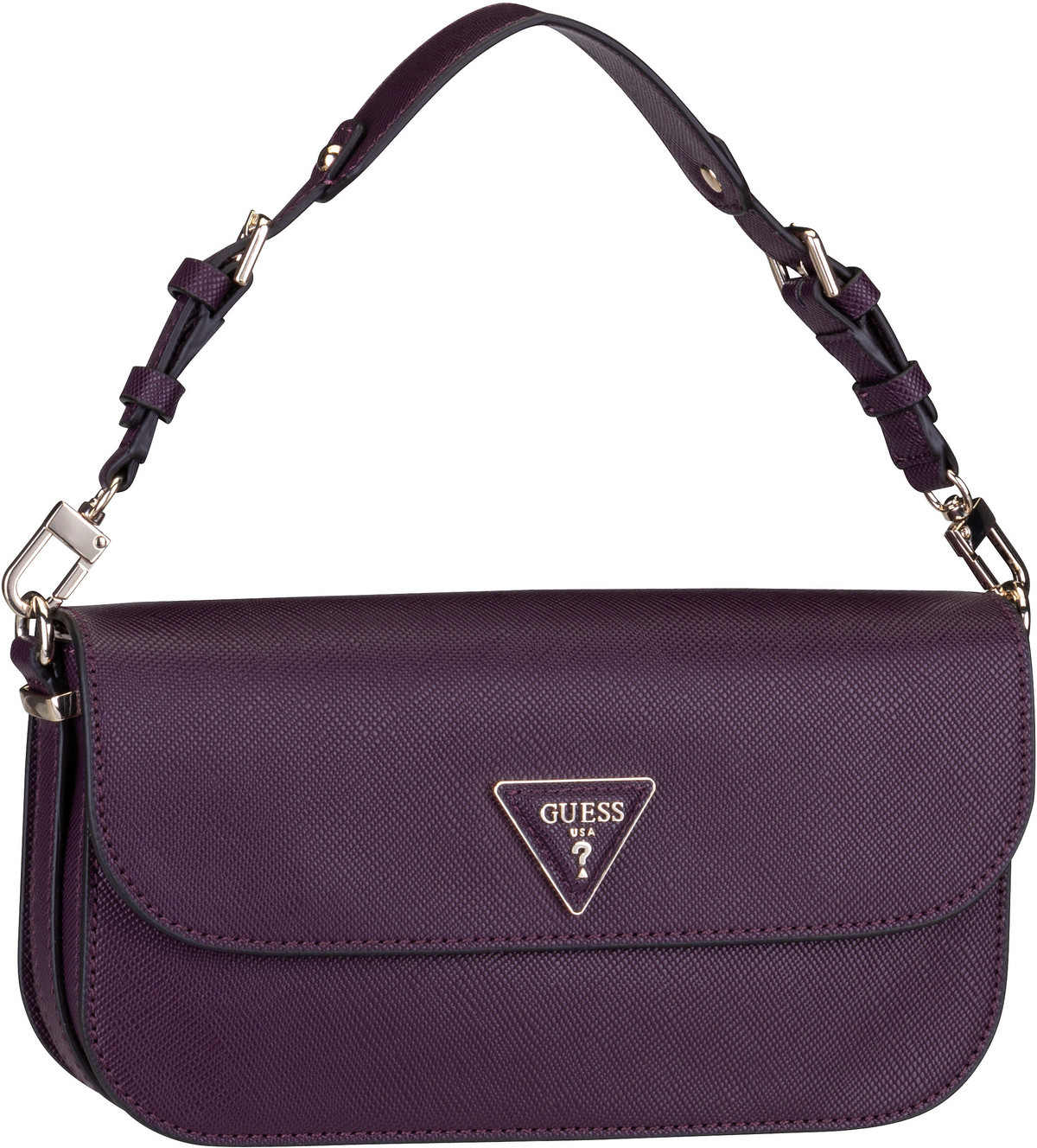 Guess Brynlee Triple Compartment Flap Crossbody  in Violett (2.6 Liter), Schultertasche von Guess