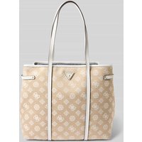 Guess Shopper mit Label-Applikation Modell 'BEYZA TOTE' in Offwhite, Größe 1 von Guess