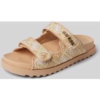 Guess Slides mit Label-Applikation Modell 'FADELIZZ' in Beige, Größe 40 von Guess
