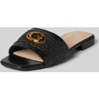 Guess Slides mit Label-Detail Modell 'TAMARRA' in Black, Größe 38 von Guess