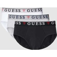 Guess Slip mit elastischem Bund Modell 'BRIAN HERO' im 3er-Pack in Hellgrau Melange, Größe L von Guess