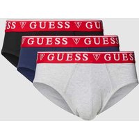 Guess Slip mit elastischem Bund Modell 'BRIAN HERO' im 3er-Pack in Mittelgrau Melange, Größe L von Guess