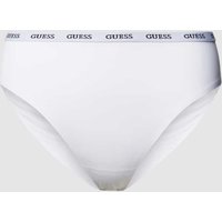 Guess Slip mit elastischem Logo-Bund Modell 'DARCEY BRIEF' in Weiss, Größe L von Guess