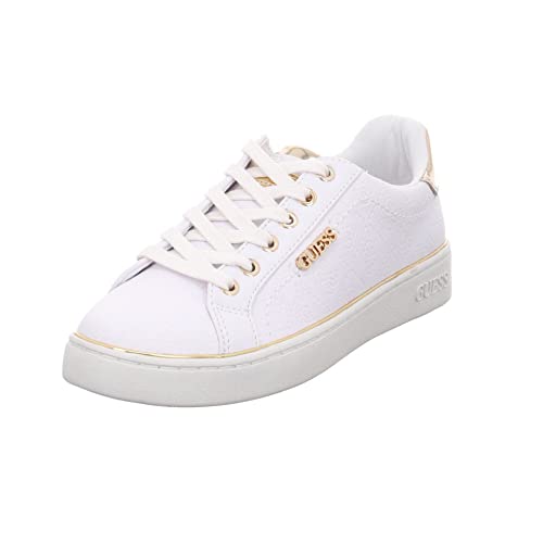 GUESS Damen Beckie Sneaker, White, 36 EU von GUESS