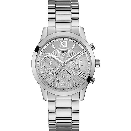Guess Damen Analog Quarz Uhr mit Edelstahl Armband W1070L1 von GUESS