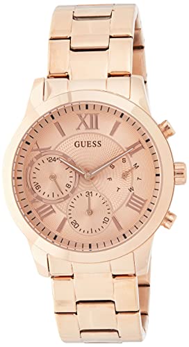 Guess Damen Analog Quarz Uhr mit Edelstahl Armband W1070L3 von GUESS