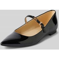 Guess Spitz zulaufende Ballerinas mit Label-Detail Modell 'DANNEL' in Black, Größe 41 von Guess