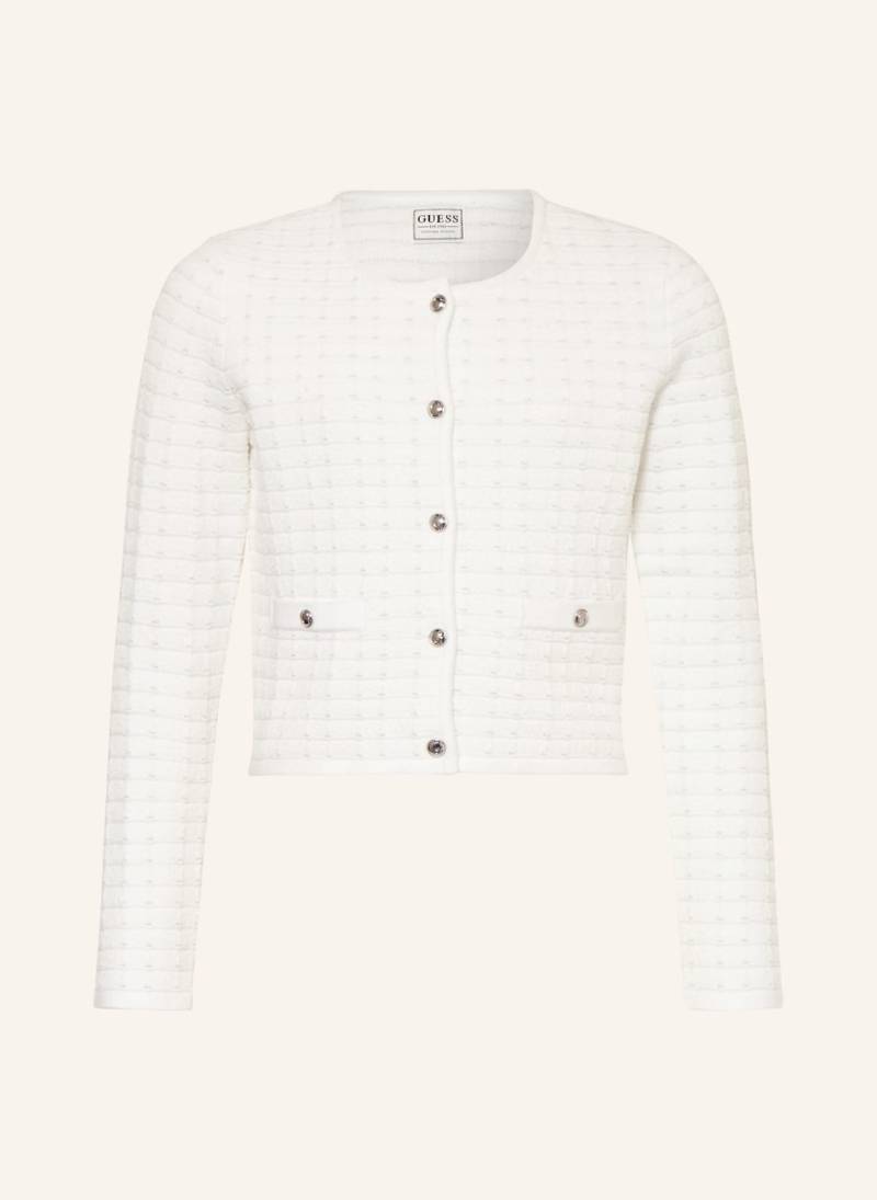 Guess Strickjacke Ceremony Mit Glitzergarn weiss von Guess