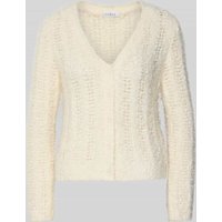 Guess Strickjacke mit Lochmuster Modell 'BEA' in Offwhite, Größe M von Guess