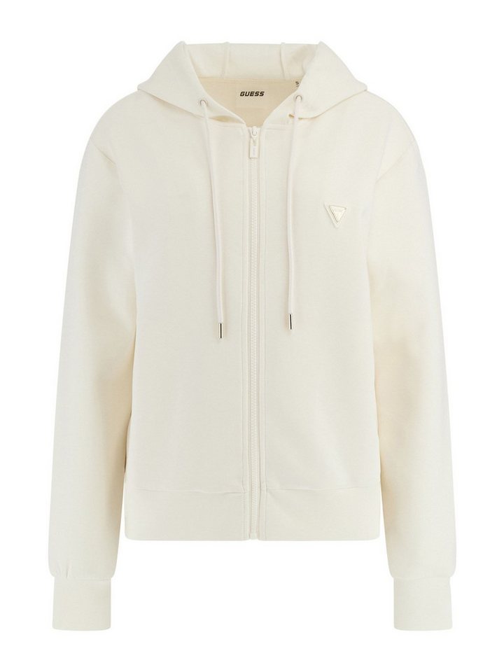 Guess Strickpullover – Kapuzenjacke mit Logo-Patch von Guess