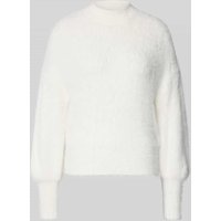 Guess Strickpullover mit gerippten Abschlüssen Modell 'KEYLA' in Ecru, Größe S von Guess
