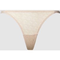 Guess String mit Logo-Muster Modell 'EDYTHA' in Beige, Größe L von Guess