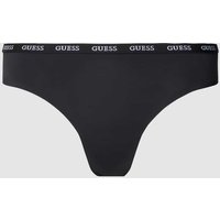 Guess String mit elastischem Logo-Bund Modell 'DARCEY BRAZILIAN' in Black, Größe L von Guess