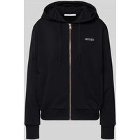Guess Sweatjacke mit Label-Stitching Modell 'SOFIA' in Black, Größe L von Guess