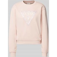 Guess Sweatshirt mit Label-Stitching Modell 'PYTHON' in Rosa, Größe M von Guess
