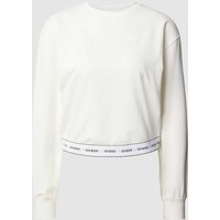 Guess Sweatshirt mit elastischem Label-Bund Modell 'CARRIE' in Weiss, Größe XL von Guess