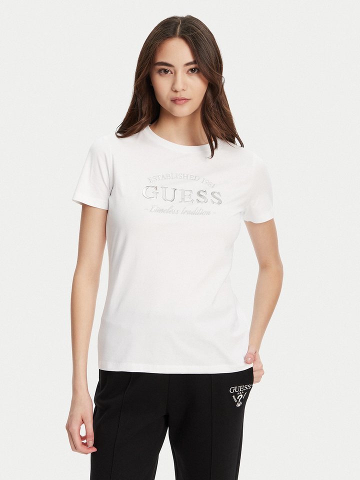 Guess T-Shirt – Kurzarmshirt mit Logostickerei von Guess
