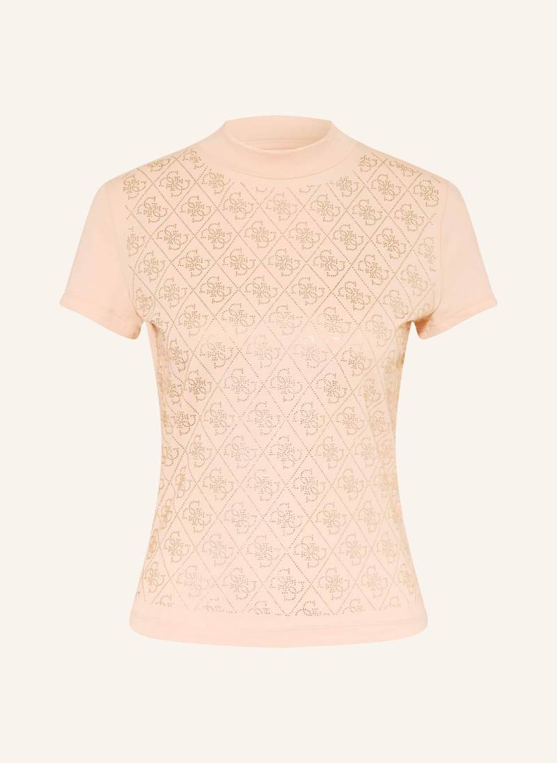 Guess T-Shirt Mit Schmucksteinen rosa von Guess