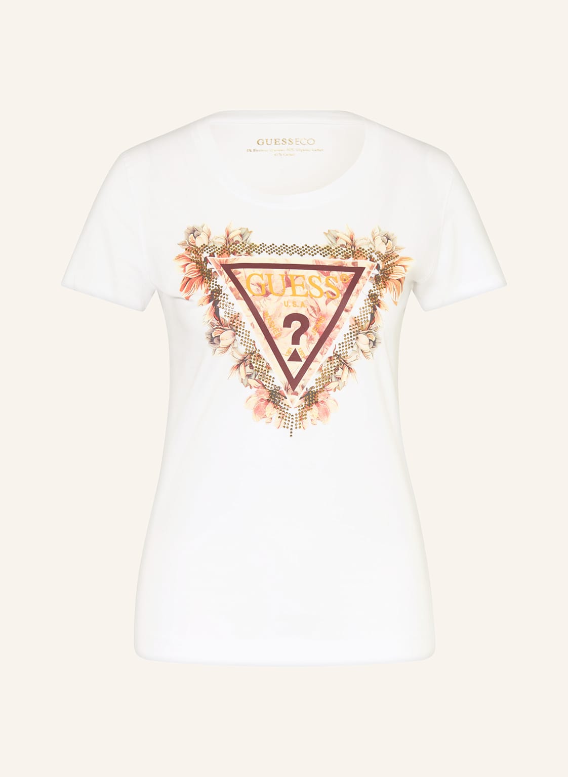 Guess T-Shirt Mit Schmucksteinen weiss von Guess