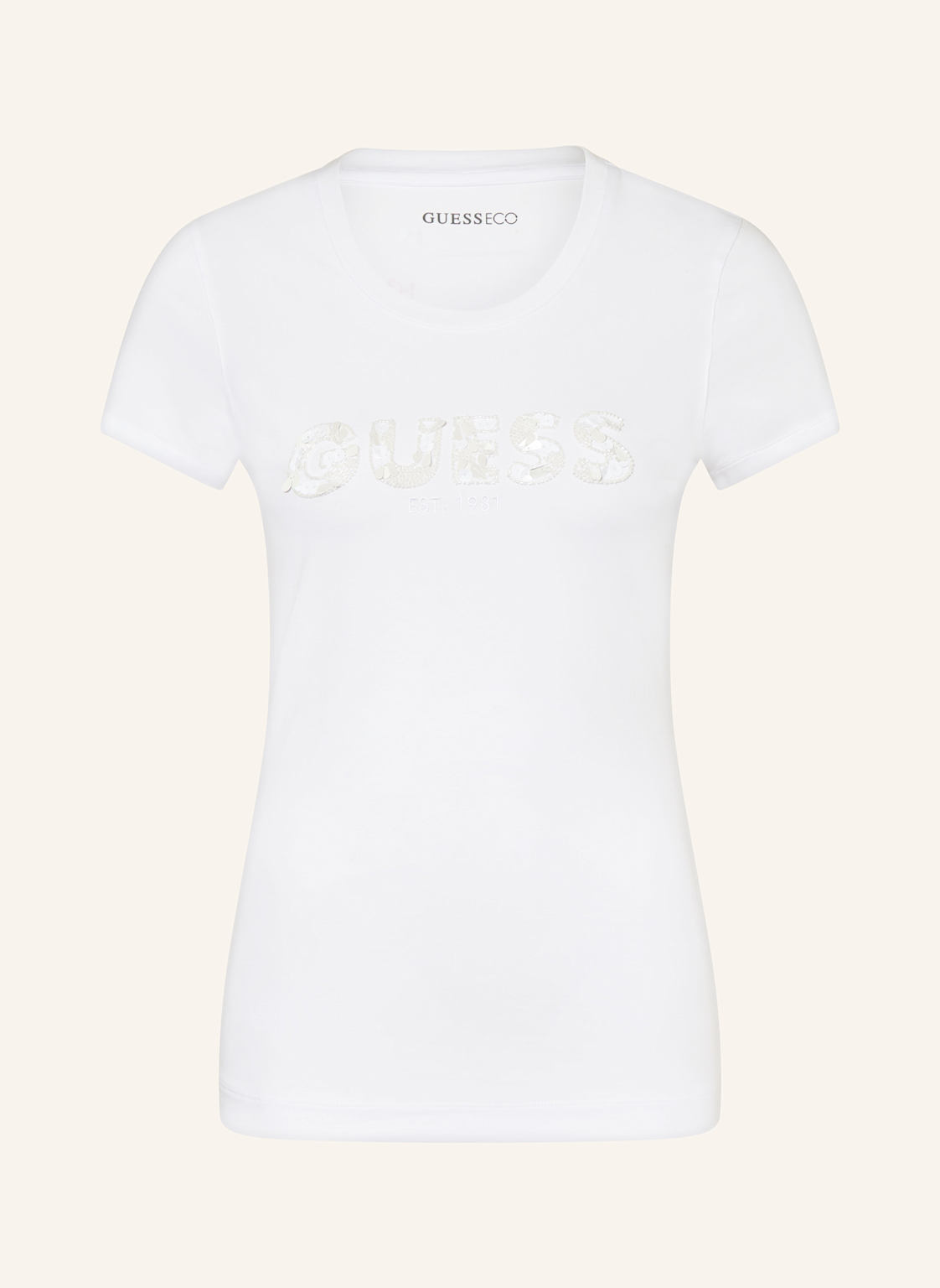 Guess T-Shirt Mit Schmucksteinen weiss von Guess