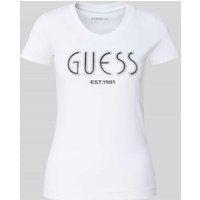 Guess T-Shirt mit Label-Detail in Weiss, Größe XS Guess T-Shirt mit Label-Detail in Weiss, Größe XS von Guess