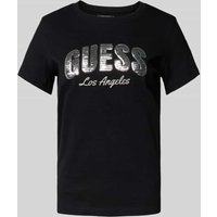 Guess T-Shirt mit Paillettenbesatz Modell 'SEQUINS' in Black, Größe XS von Guess
