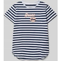 Guess T-Shirt mit Streifenmuster und Stitching in Marine, Größe 140 von Guess