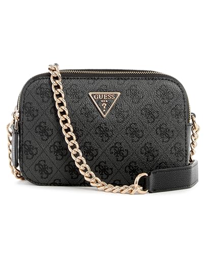 GUESS Damen Noelle Crossbody CAM Handbag, Coal Logo von GUESS