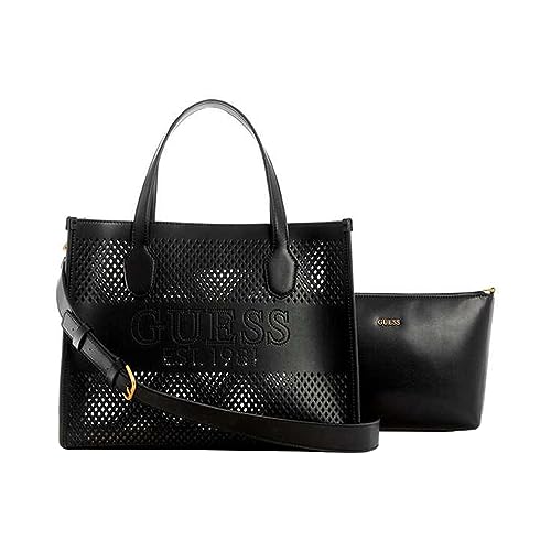 GUESS Katey Perf Small Tote, schwarz(black), Gr. N von GUESS