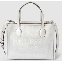 Guess Tote Bag aus Papier-Mix Modell 'SILVANA' in Silber, Größe One Size von Guess