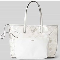 Guess Tote Bag in semitransparentem Design Modell 'TUANA' in Weiss, Größe 1 von Guess