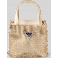 Guess Tote Bag mit Allover-Ziersteinbesatz in Gold, Größe One Size von Guess