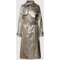 Guess Trenchcoat mit Taillengürtel Modell 'ADELE' in Silber, Größe L von Guess