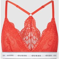 Guess Triangel-BH mit Spitzenbesatz in Rot, Größe M von Guess