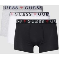 Guess Trunks mit elastischem Bund Modell 'BRIAN HERO' im 3er-Pack in Hellgrau Melange, Größe L von Guess