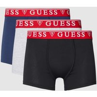 Guess Trunks mit elastischem Bund Modell 'BRIAN HERO' im 3er-Pack in Mittelgrau Melange, Größe L von Guess