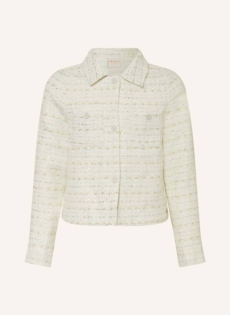 Guess Tweed-Blazer Mit Glitzergarn weiss von Guess