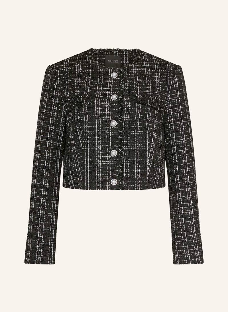 Guess Tweed-Jacke Sandra Mit Glitzergarn schwarz von Guess
