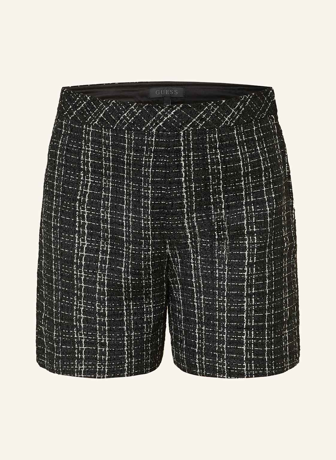 Guess Tweed-Shorts Mit Glitzergarn schwarz von Guess