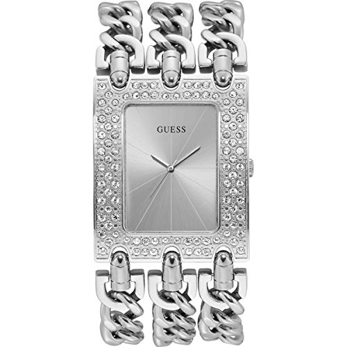 Guess Damen Analog Uhr Heavy Metal mit Edelstahl Armband von Guess